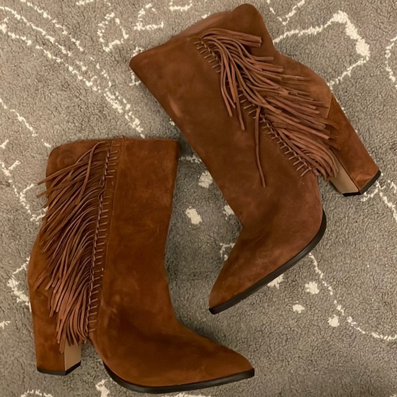Dolce Vita Shoes - New Dolce Vita Brown Fringe pointed Toe Leather boots